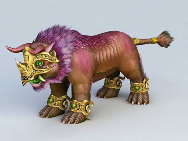 Chinese Guardian Lion Free 3d Model - .Max, .Vray - Open3dModel