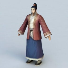 Model 3D chińskiego człowieka historycznego