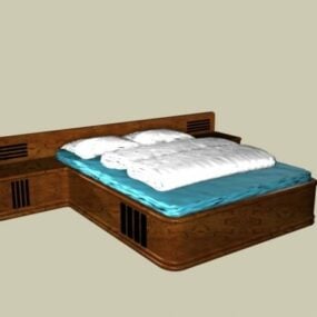 Kinesisk Kang Bed 3d-modell