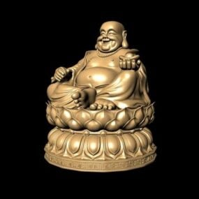 Kinesisk Laughing Buddha Statue 3d-model