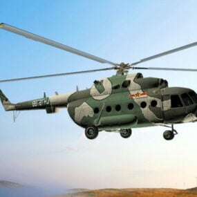 Chinese Mi-171 Helicopter Animated 3d model