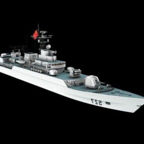 Model 3d Frigat Jiangwei Tentera Laut China
