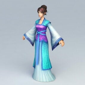 Noble dame chinoise modèle 3D