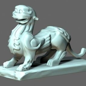 Chinesische Pixiu-Statuen 3D-Modell
