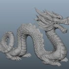 Statua di pietra tradizionale cinese del drago
