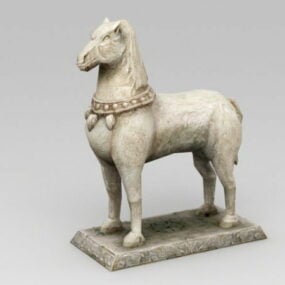 Chinese Stone Horse 3d model
