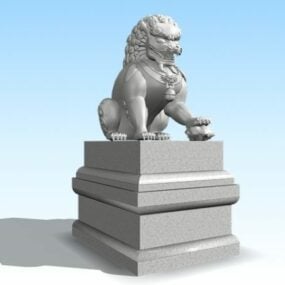 Chinese Stone Lion 3d model