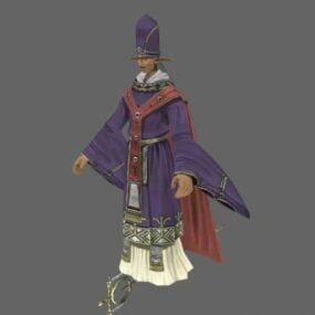 Chinese Taoist Priest Character 3d model