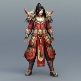 Chinese Warrior Art 3d-malli