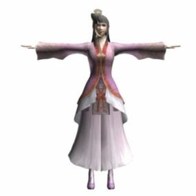 中国古代少女人物3d模型