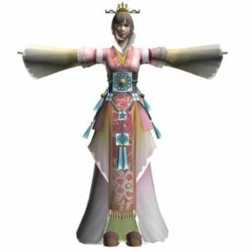 Model 3D postaci starożytnych chińskich kobiet