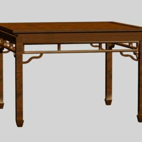 3d модель китайського класичного різьбленого столу