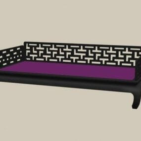 中国古董沙发床3d模型