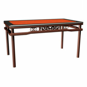Chinese Antique Dining Table 3d model