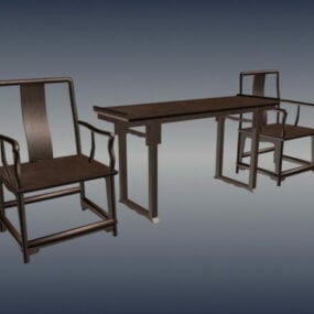 Ensembles de salon de meubles classiques chinois modèle 3D