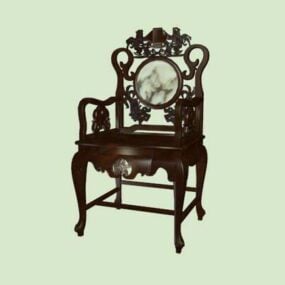 เก้าอี้พระราชวังเฟอร์นิเจอร์จีนโบราณแบบจำลอง 3 มิติ