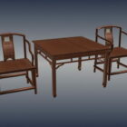 Çin Antik Çay Masa Sandalyeleri