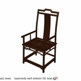Chinese Antique Style Wooden Chair 3d model