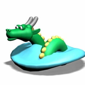 Čínský drak kreslený 3D model