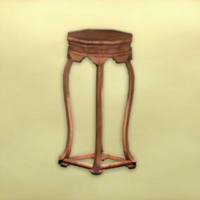 Chinese Flower Pot Table Furniture 3d model