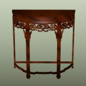 3д модель классического резного консольного столика в китайской мебели