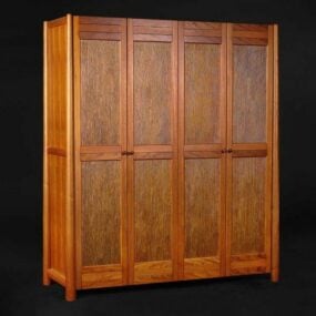 Furniture Chinese Lacquer Wardrobe 3d model