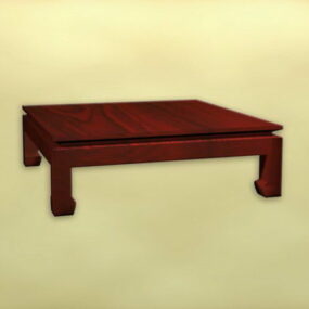 Chinese Square Coffee Table Furniture 3d model