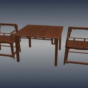 中式仿古木制家具3d模型