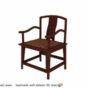 Chińskie krzesło do jadalni w stylu antycznym Model 3D