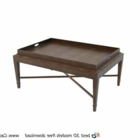 Modelo 3d de mesa de chá de madeira para móveis de estilo chinês
