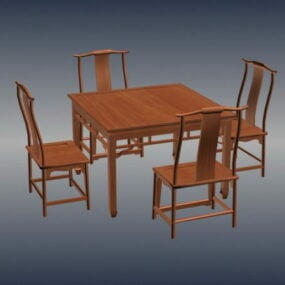 3d модель китайських старовинних столових меблів