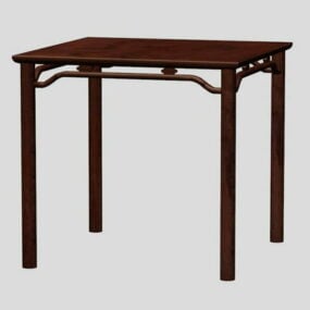 3д модель китайского классического деревянного обеденного стола