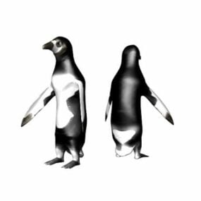 Hvid pingvinfigur 3d-model
