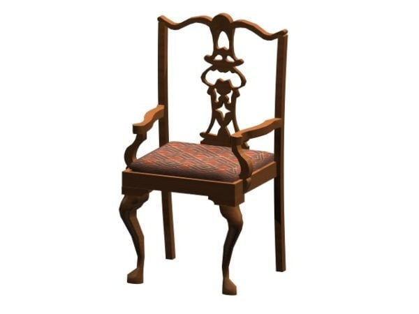 Chippendale Cabriole Leg Chair Free 3d Model - .Max, .Vray