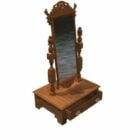 Chippendale Wooden Dressing Mirror