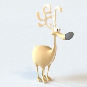 クリスマスのトナカイ鹿3Dモデル