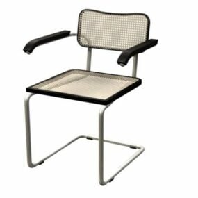 Modelo 3d de cadeira cantilever cromada