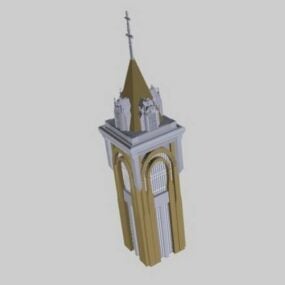 3D-Modell des Glockenturms der Kirche