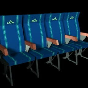 Modelo 3d de cadeiras de cinema