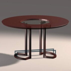 میز ناهارخوری دایره ای مدل سه بعدی