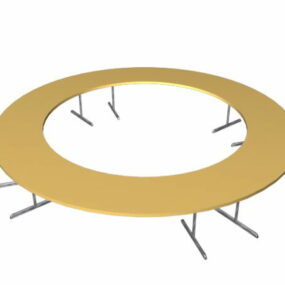 דגם תלת מימד של שולחן ישיבות עגול