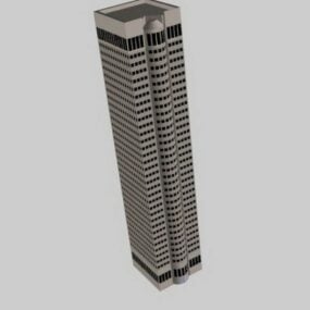 Torre de oficinas de la ciudad modelo 3d