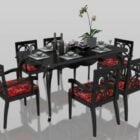 Classic 6 Seater Dining Set With Tableware