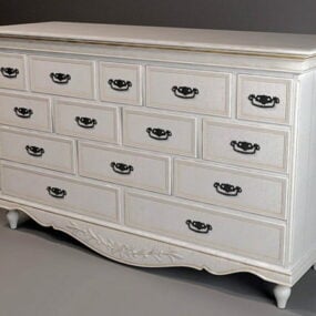 Classic French Chest Of Drawer 3d model