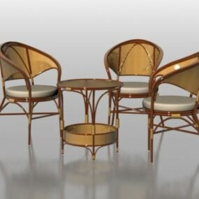 Möbler Klassiska soffbordsset 3d-modell