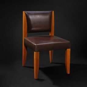 3д модель мебели Классический кожаный обеденный стул