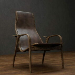 صندلی تکیه چرمی کلاسیک مدل سه بعدی