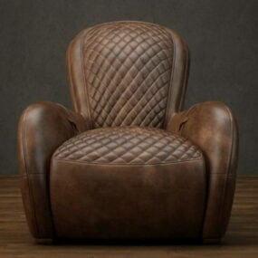 Classic Leather Reclining Sofa 3d model
