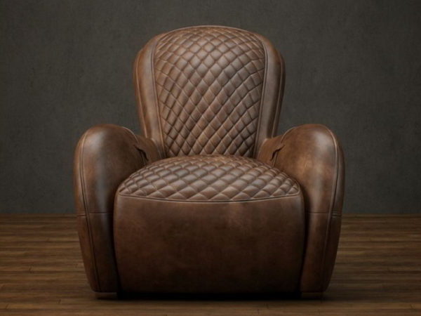 Classic Leather Reclining Sofa