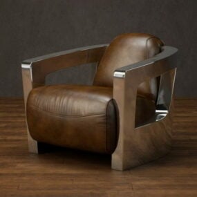 Modelo 3d de cadeira de couro luxuosa clássica